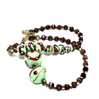 Collier Murano Asymétrique Abelia Verde