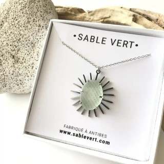 Collier SOLEIL DE MER Blanc à rayures