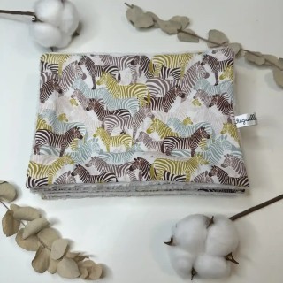 Lot de 5 grandes lingettes démaquillantes lavables zèbres - Aiguillez-moi