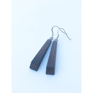 Boucles d'oreilles en bois de wengé