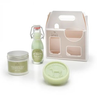 Coffret découverte gel douche - savon rond - crème corps Aloe Vera