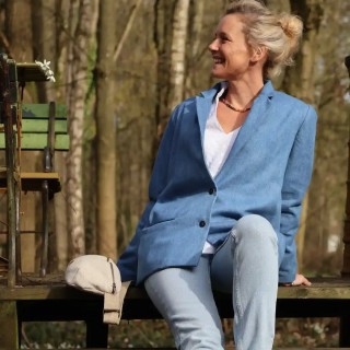 Veste Fanny en jean bleu - XS