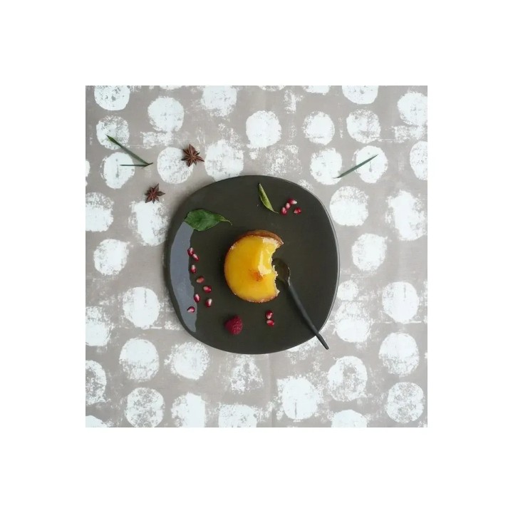 Nappe enduite Pastilles taupe