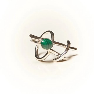 Bague argent Malachite Classica