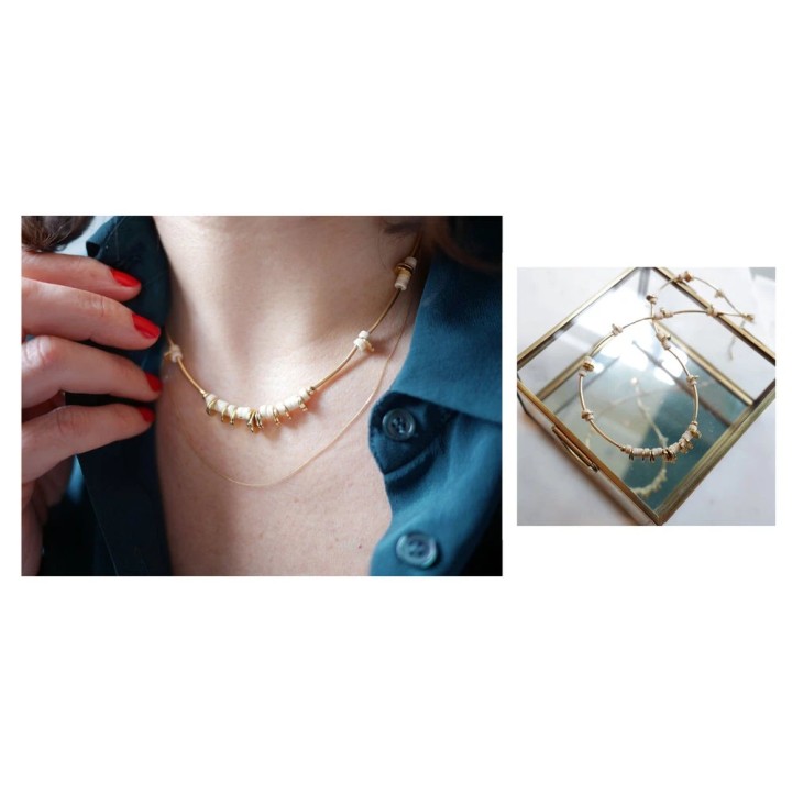 Collier Disque 6 Coloris