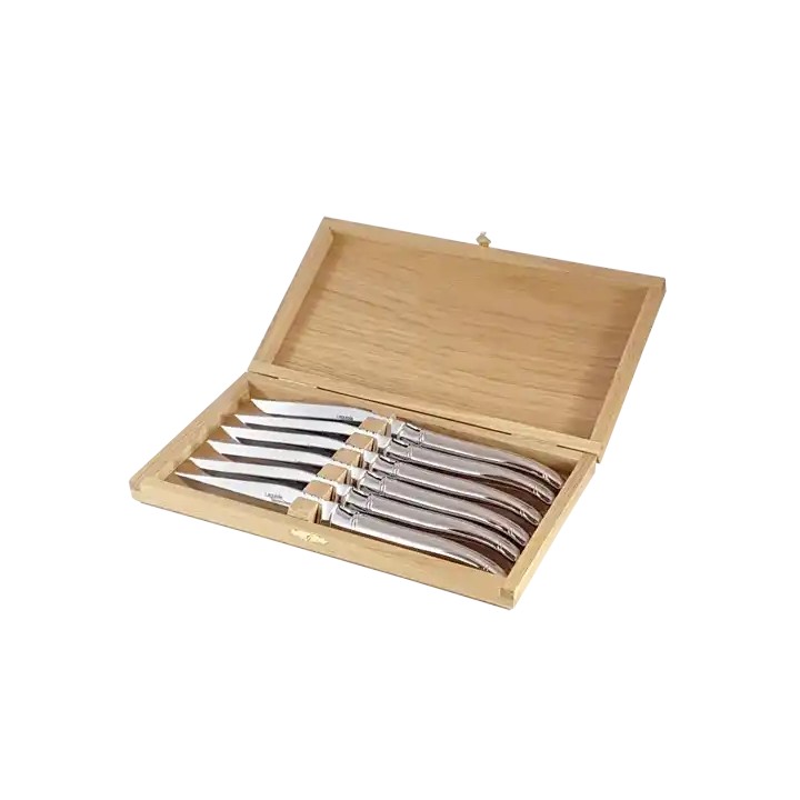 Coffret de 6 couteaux Laguiole Prestige tout inox - Goyon-Chazeau