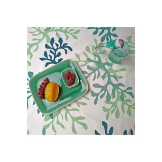 Serviettes Corail vert - Lot de 2