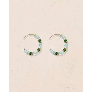 Boucles d’oreilles Amara bicolore