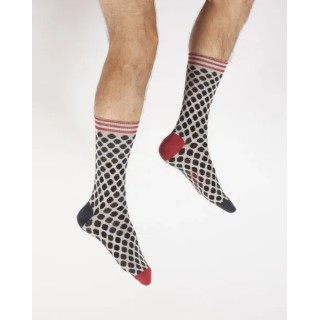 Chaussettes homme fil d'Ecosse pois