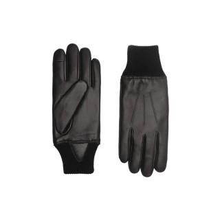 Andrew Gants Homme en Cuir Doublés Lapin et Soie