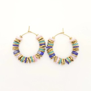 Boucles d'oreilles Dakota bleues