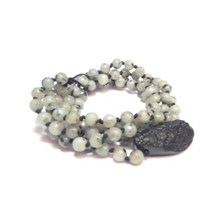 Sautoir Mala Jaspe Lotus