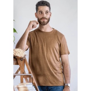 T shirt en lin bio homme - bronze - XS