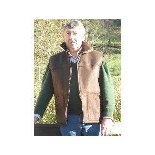 Gilet en peau d’agneau véritable