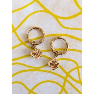 Boucles d’oreilles Roses – charms interchangeables