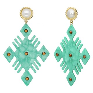 Boucles d'oreilles Tina - Swarovskis bruns