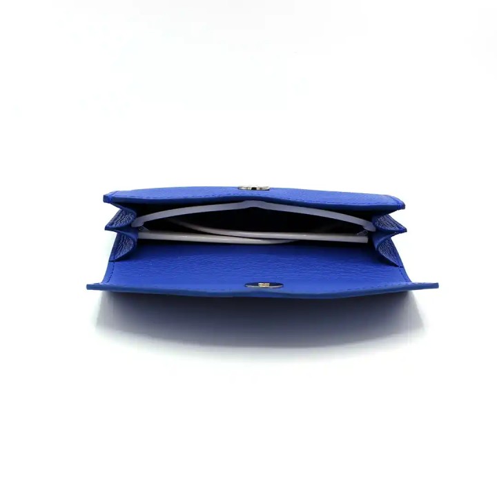 Etui à lunettes en cuir Samba - Bleu