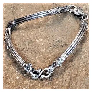 Bracelet "bestiaire et colonnes" de Trucy BBA11 18cm -argent 925