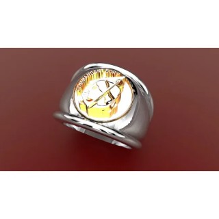 A-E COMMANDANT BORY - Argent massif + Plateau or 18 carats- Marine Nationale