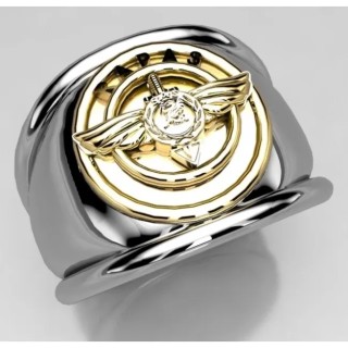 Commandos RAPAS - Argent massif + Plateau Or massif 9 carats 375/1000eme- Armée de Terre