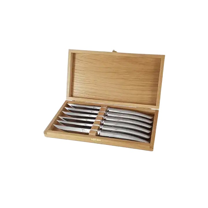 Coffret de 6 couteaux Le Thiers tout inox Prestige - Goyon-Chazeau