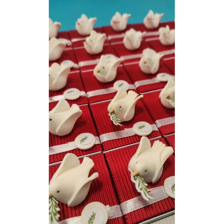 Boîtes à dragées colombes - Pâte et Tics