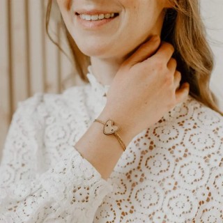 Bracelet en bois - Coeur