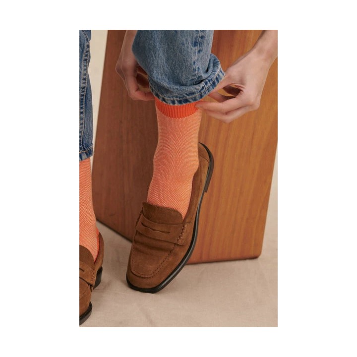 Chaussettes orange pastel