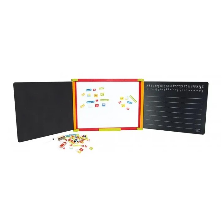 Triptyque en bois teinté - magnétique