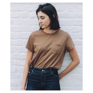 Tee-shirt Pauline camel en coton bio