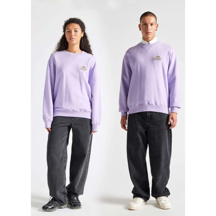 Sweat à col rond unisexe en coton bio Pyrenex Phase Wisteria