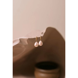 Créoles Emma nacres roses ou blanches