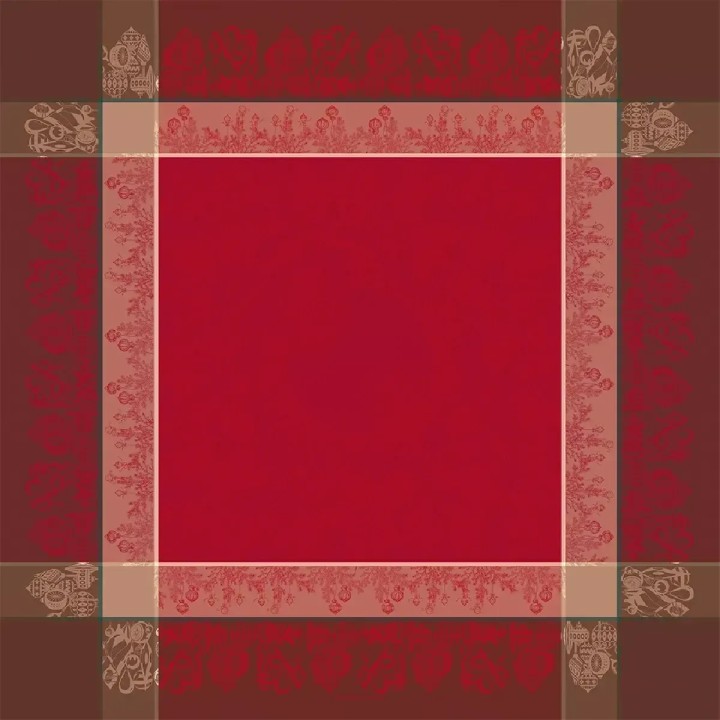 Nappe anti tache pur coton rouge rouge