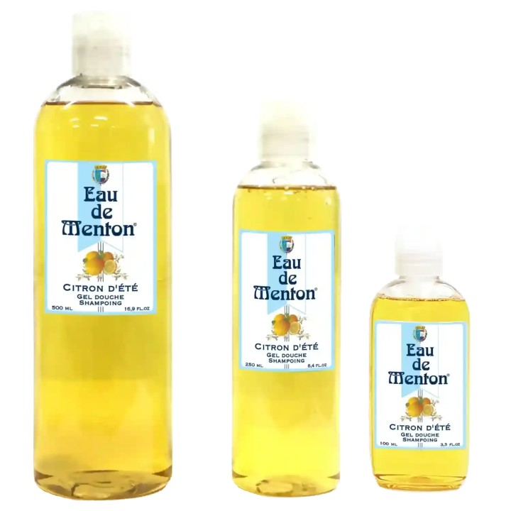 Eau de Menton Citron d'Eté - Gel Douche et Bain Moussant - Prestige de Menton