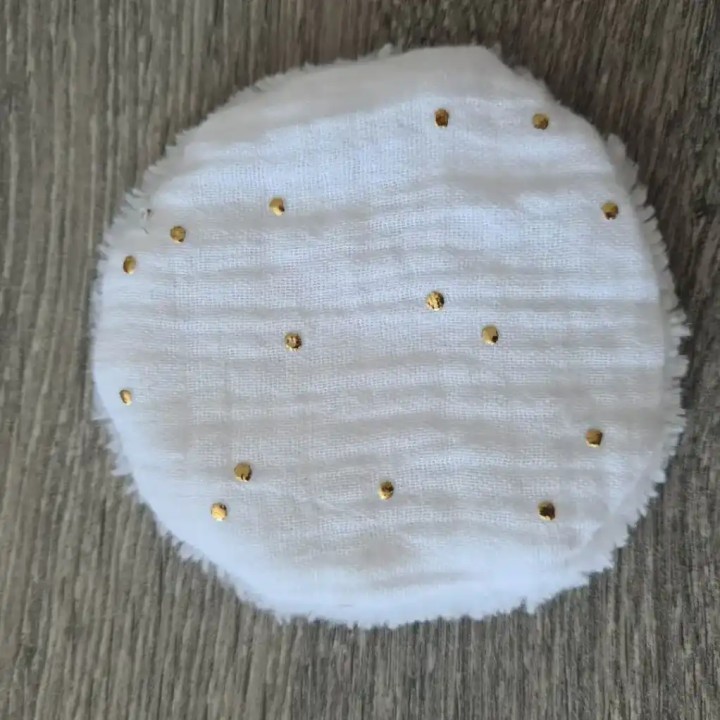 Le SEMAINIER de disques démaquillants lavables - en double gaze de coton