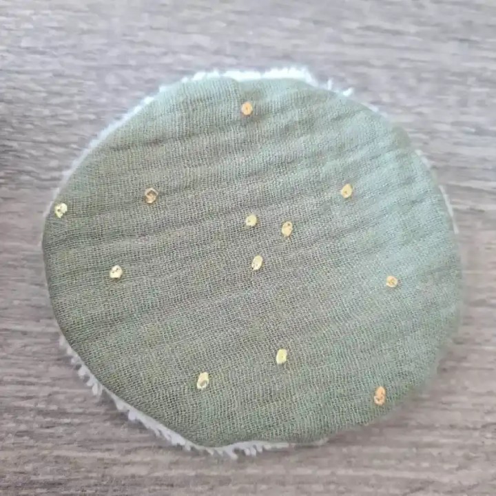 Le SEMAINIER de disques démaquillants lavables - en double gaze de coton