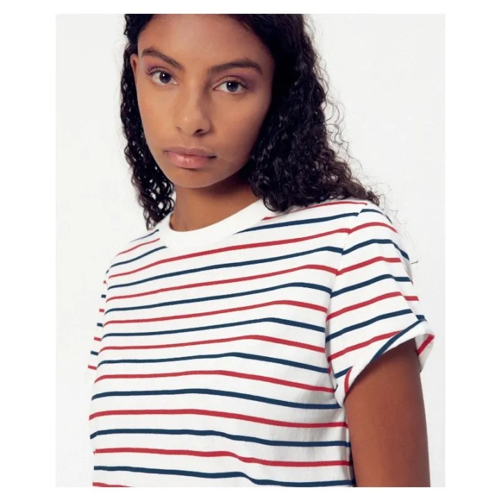 Marinière Marie tricolore en coton bio