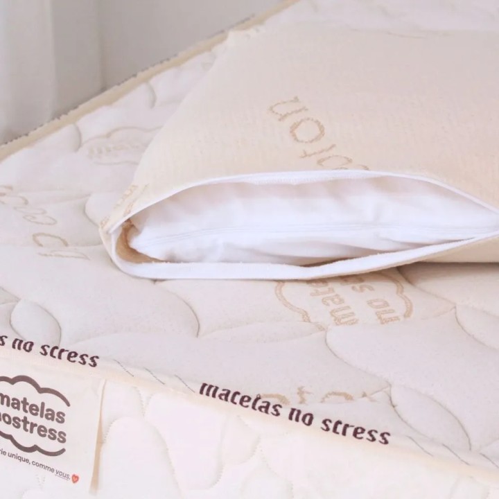 Oreiller memoire de forme et coton bio 45x70