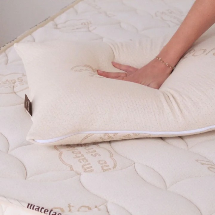 Oreiller memoire de forme et coton bio 45x70