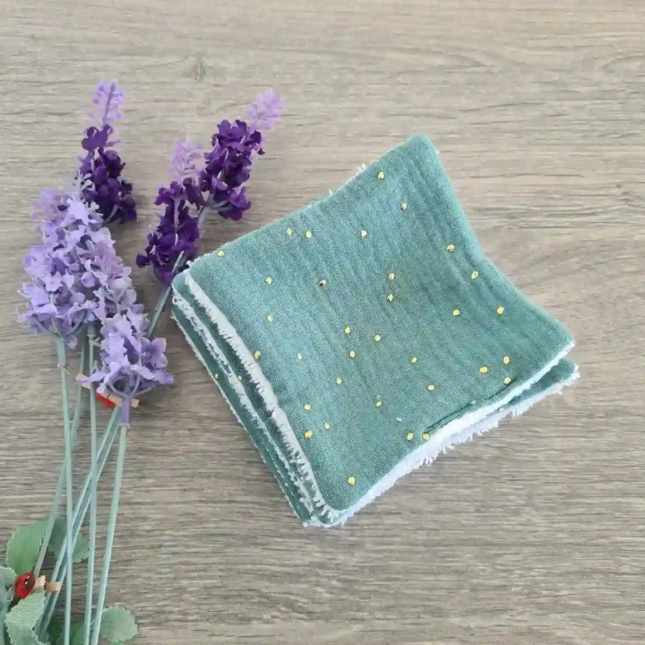 Le SEMAINIER de lingettes lavables carrées bambou