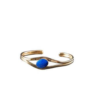 Boucles d'oreille plaqué or Lapislazuli Classica