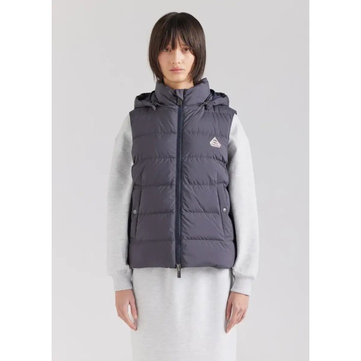 Doudoune sans-manches femme Pyrenex Spoutnic à capuche amovible grise