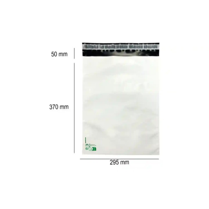 10 Enveloppes plastique opaques 80 microns N°3 - 295x370mm