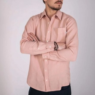 Chemise Zeus en lin rose - XS