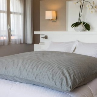 Édredon gonflant jacquard Gris clair 160 x 170 cm