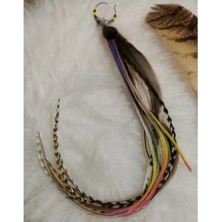 Boucle d'oreille en plumes naturelles - Starlight - SHIVASOCREA