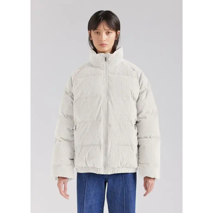 Doudoune en velours côtelé Pyrenex Vintage Mythic Velvet Chalk