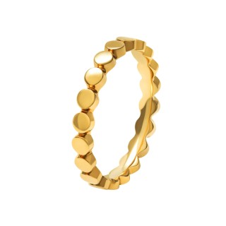Bague anneau Dômes ronds en or