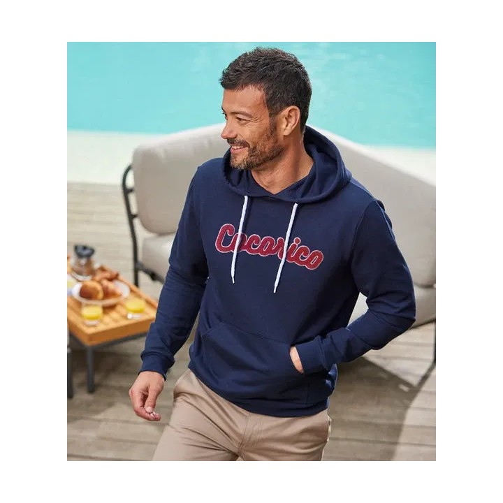 Sweat à capuche Homme Marine - La Bouclette - XS