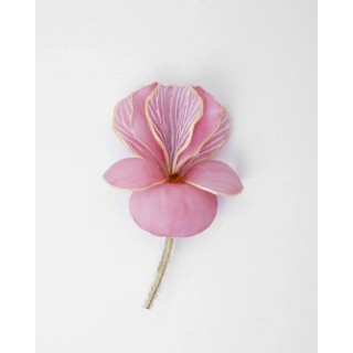 Broche fantaisie fleur Iris velours